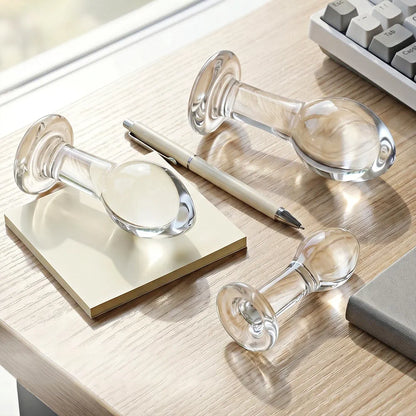 3-Piece Borosilicate Glass Anal Training Plug Set for Beginners