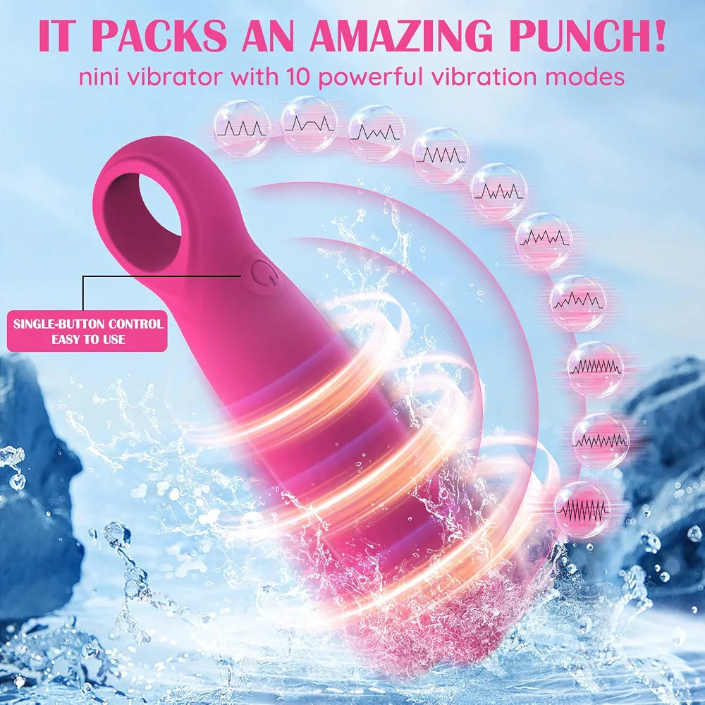 Lvhua Mini Bullet Vibrator - 10-Speed Quiet Silicone Personal Massager for Women