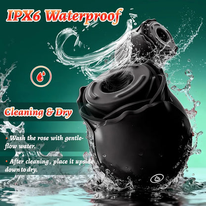 Silent Waterproof Clitoral Suction Vibrator for Women - Black
