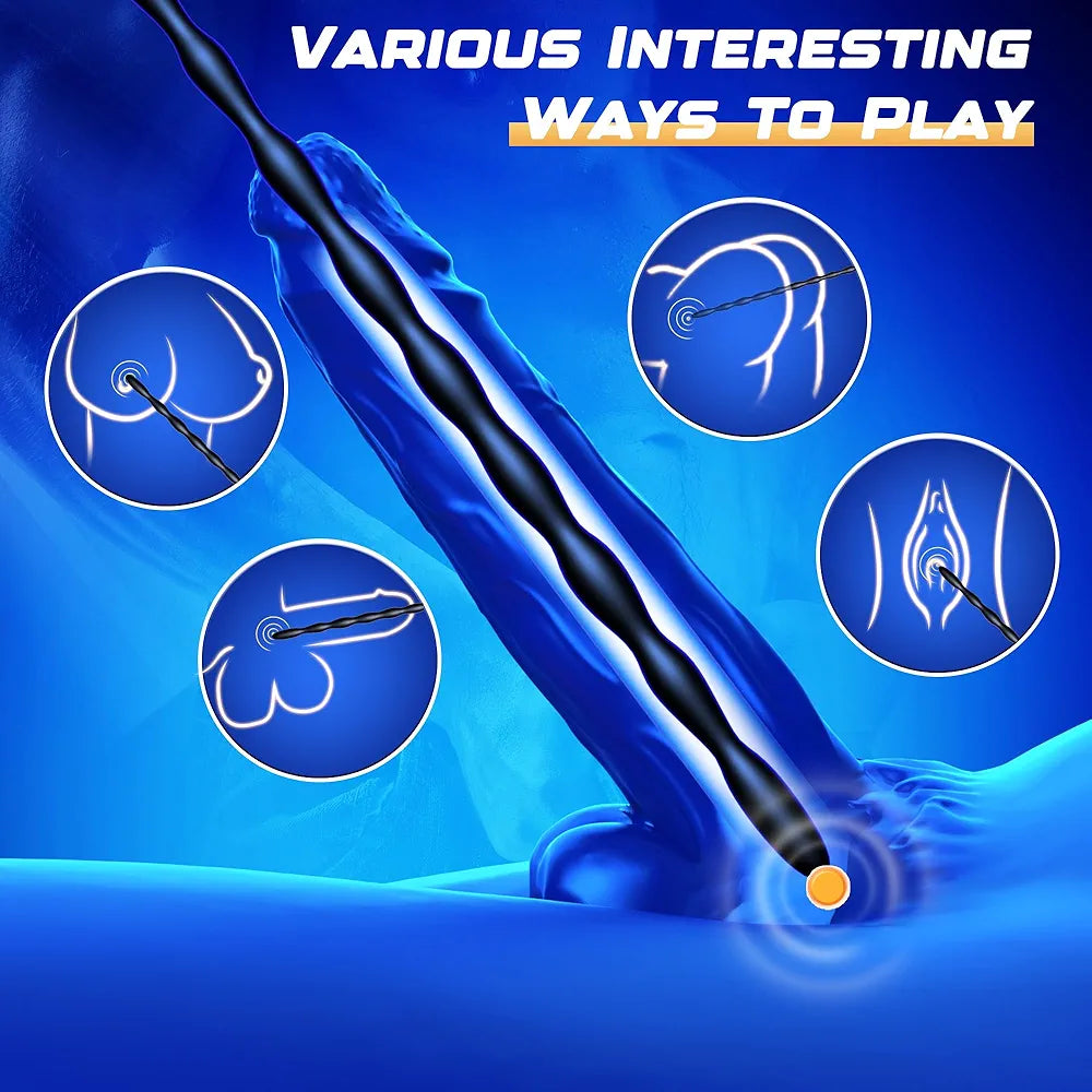 8-Piece Silicone Urethral Sounding and Dilator Set for Men - Flexible Catheters and Prostate Massager for BDSM Stimulation