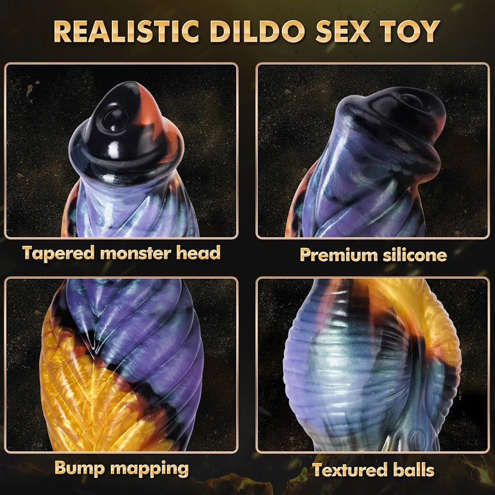 FYSHAVO 10.2" Fantasy Monster Dildo with App-Controlled Vibration, Suction Cup Base, and G-Spot Stimulation