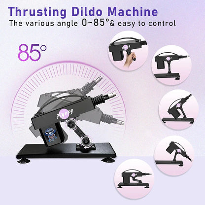 Automatic Thrusting Dildo Machine with Remote Control and 7 Realistic Attachments