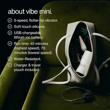 Maude Flutter 5-Speed Platinum Silicone Mini Bullet Vibrator