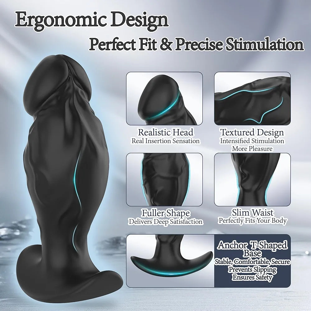 Premium 3-Piece Silicone Anal Training Plug Set with Flared Base for Beginners and Advanced Users