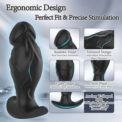 Premium 3-Piece Silicone Anal Training Plug Set with Flared Base for Beginners and Advanced Users