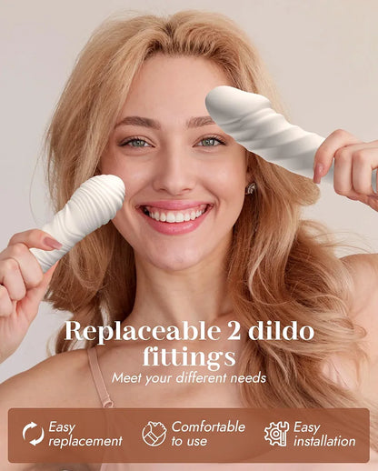UTIMI Dual-Head Thrusting Dildo Sex Machine with Heating, Suction Cup, and 14 Vibration Modes