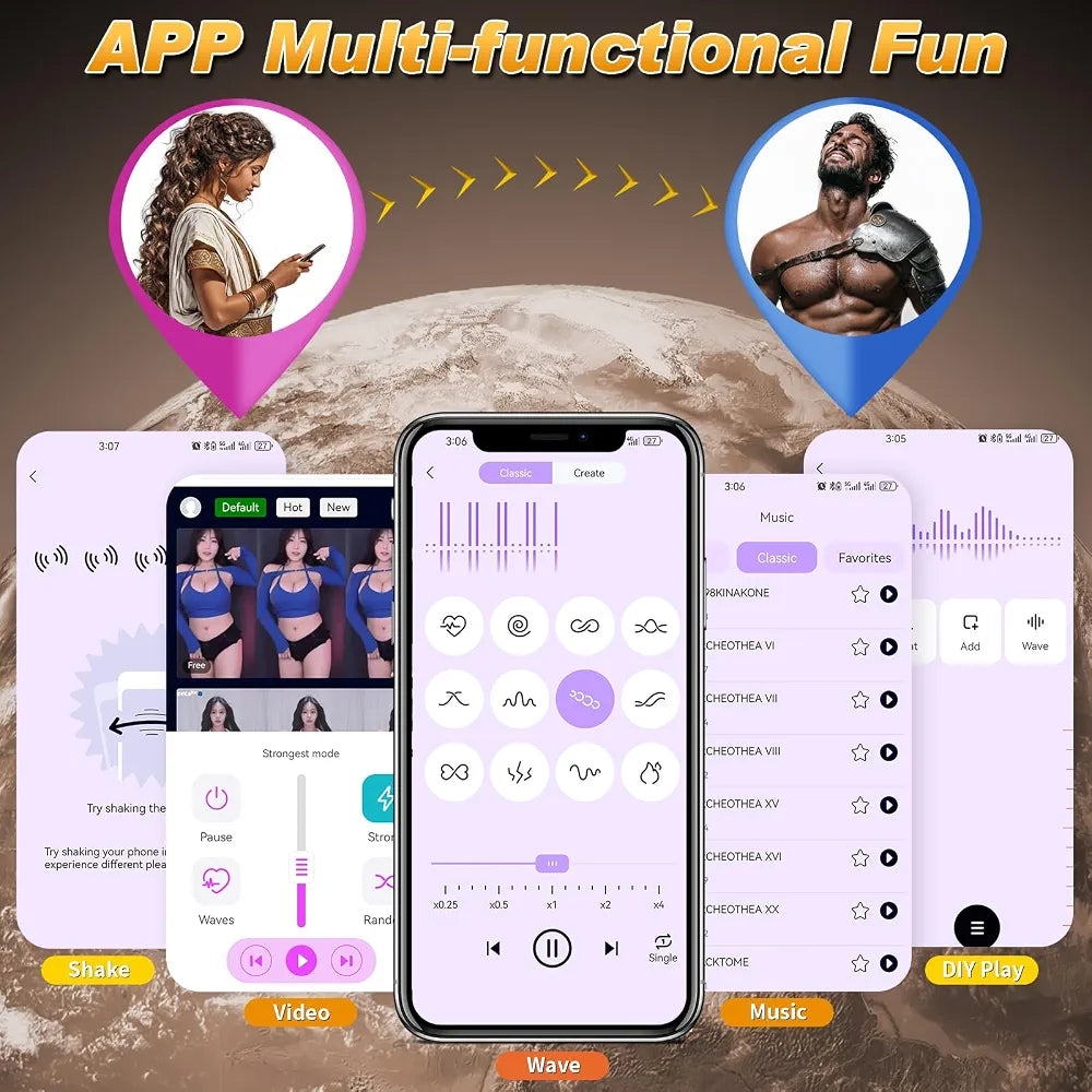 Advanced App-Controlled Male Masturbator with 10 Vibration Modes and 360° Swing Glans Training