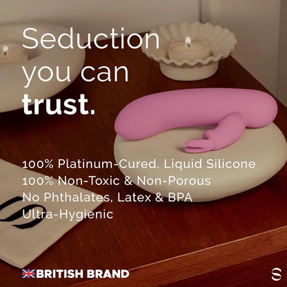 SEDUCTIFY Premium Silicone Dual-Stimulation Rabbit Vibrator with 10 Modes