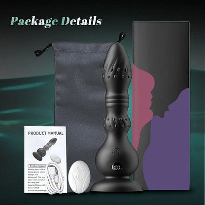 Remote-Controlled Prostate Massager with 10 Vibration and Thrusting Modes