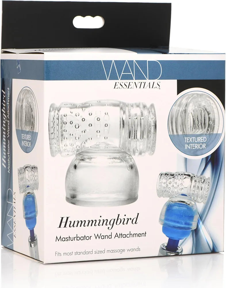 Hummingbird Male Masturbator Sleeve Attachment for Magic Wand Massagers - Soft Textured TPR