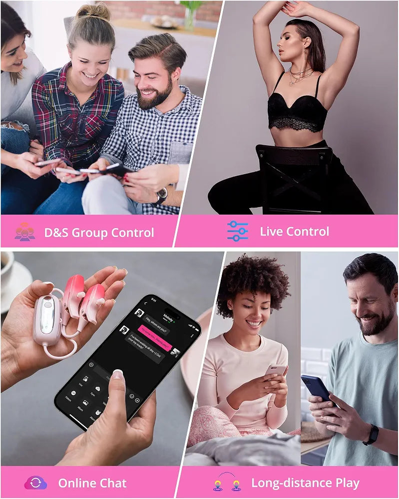 Gemini App-Controlled Bluetooth Nipple Clamps with Adjustable Vibration