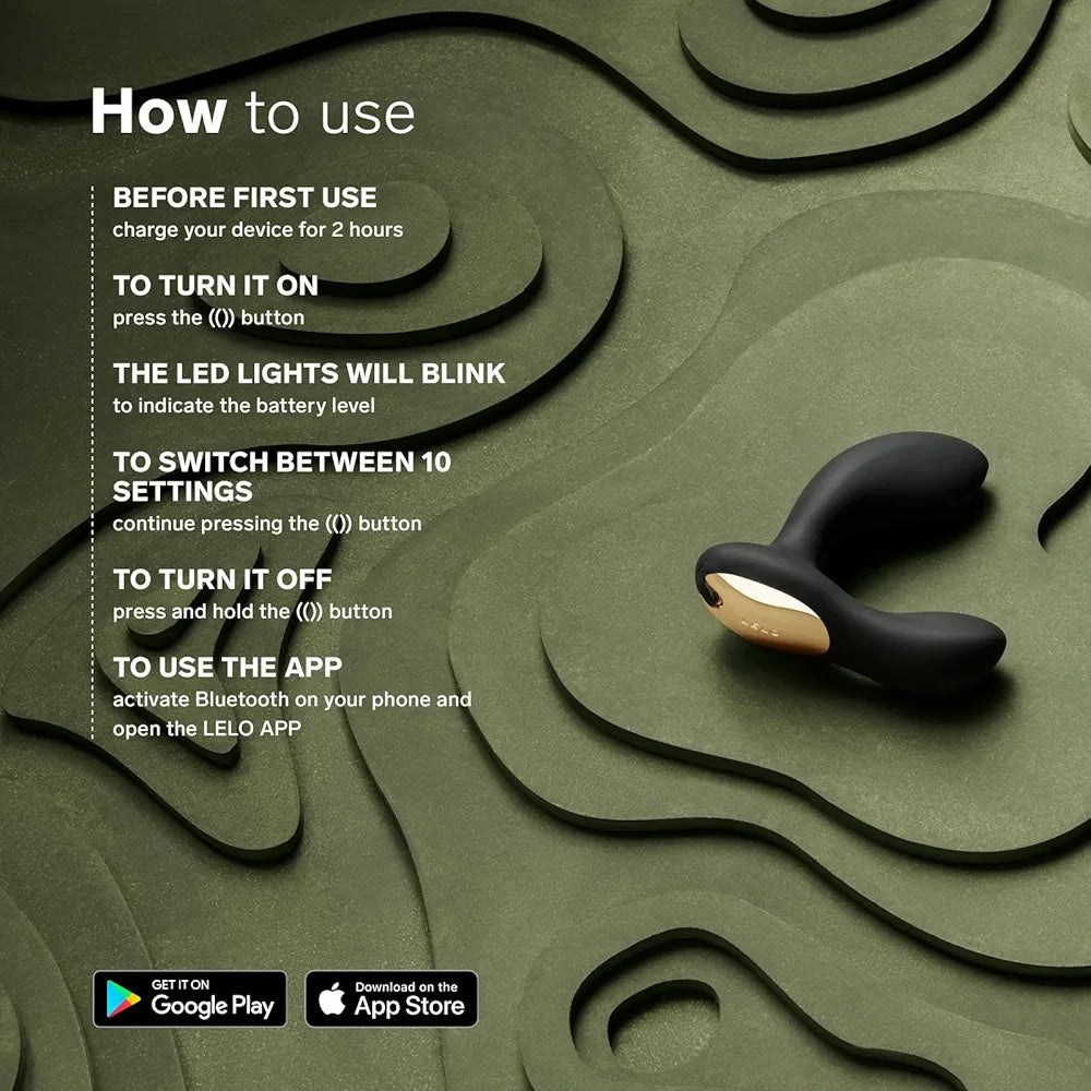 LELO Hugo 2 App-Controlled Prostate Massager - Waterproof Rechargeable Black