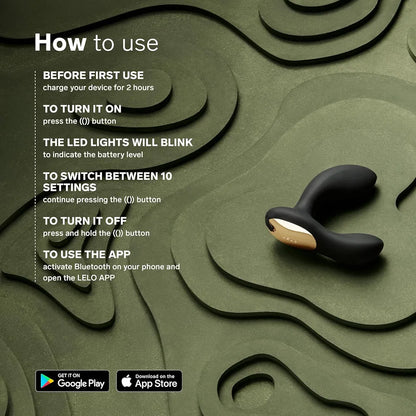 LELO Hugo 2 App-Controlled Prostate Massager - Waterproof Rechargeable Black
