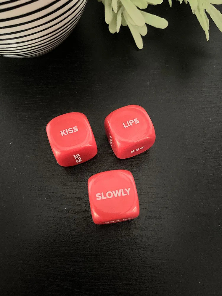 Adult Romantic Couple's Decision-Making Game Dice