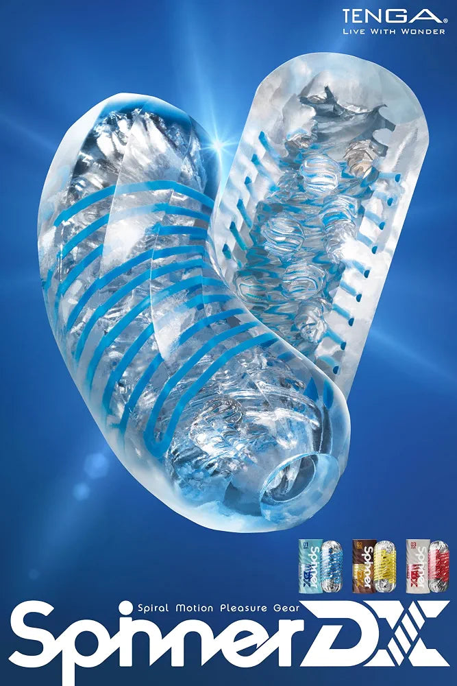 TENGA Spinner DX 02 Bumps: Reusable Waterproof Male Masturbator with Spiral Motion Technology