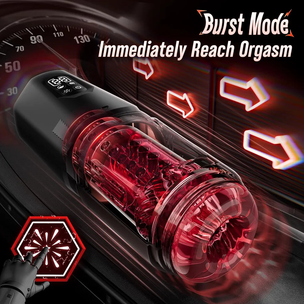 EINSEO AI-Sync Hands-Free Male Masturbator with 7 Thrusting, Rotating, Licking, and Vibrating Modes