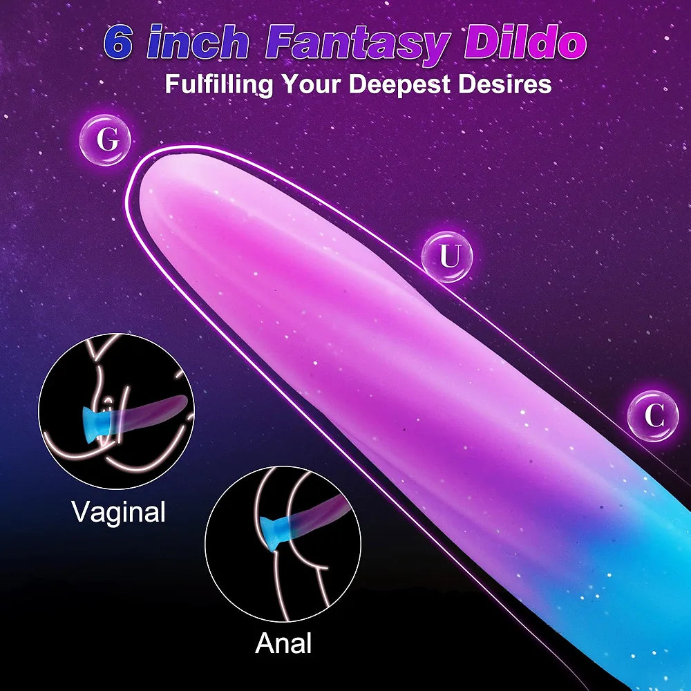 7.8-Inch Purple Fantasy Monster Silicone Dildo with Suction Cup for Anal and Vaginal Stimulation