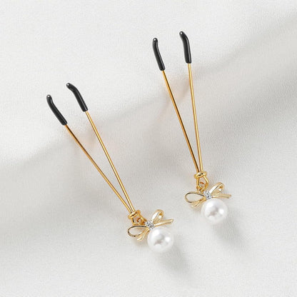 Adjustable Silicone Nipple Clamps - Non-Piercing Sensory Jewelry Set (2 Pieces)