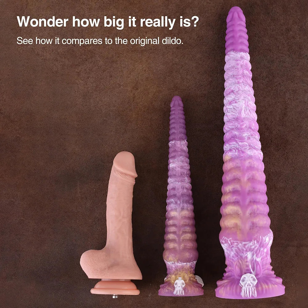 Hismith 11.6-Inch Silicone Fantasy Tentacle Toy with 10.85-Inch Insertable Length and KlicLok System