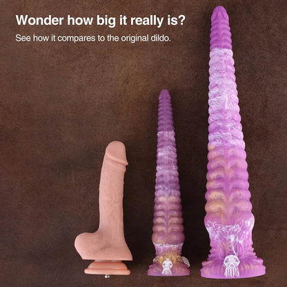 Hismith 11.6-Inch Silicone Fantasy Tentacle Toy with 10.85-Inch Insertable Length and KlicLok System