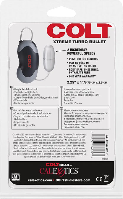 Colt Xtreme Turbo Bullet: Waterproof Prostate Massager and Male Vibrator
