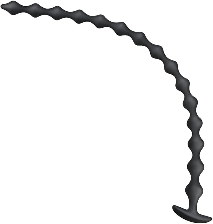 Extra Long 22-Inch Flexible Silicone Anal Bead Trainer for Prostate and Intimate Massage