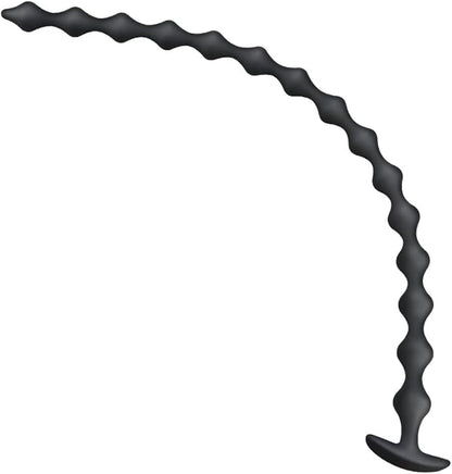 Extra Long 22-Inch Flexible Silicone Anal Bead Trainer for Prostate and Intimate Massage