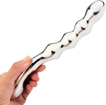 Premium Double-Ended Stainless Steel G-Spot and Prostate Massage Wand