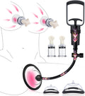 Pussy Pump with 2 Clit Nipple Suckers Set, BDSM Toys Clitoral Pump Vagina Pumps Sexual Pleasure Tools for Women Couples, Nipple Sucking Toys with 3 Strong Suction Cups, Adult Sex Toys Kit