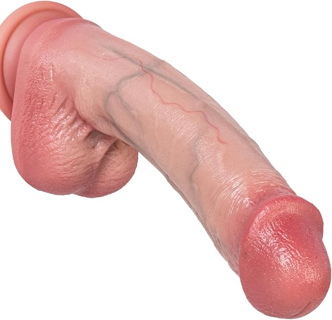 7.87" Realistic Silicone Dildo with Suction Cup - Curved G-Spot Stimulator for Women, Men, and Couples