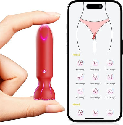 Discreet App-Controlled Mini Bullet Vibrator - 9 Modes, Lipstick-Style G-Spot & Clitoral Stimulator for Women & Couples
