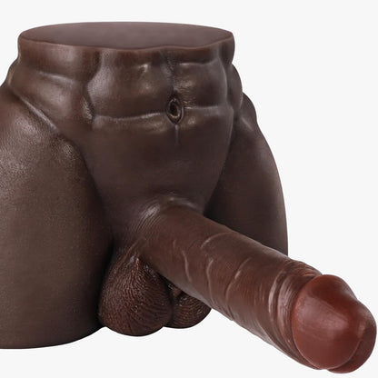 Isskis 6.8LB Male Torso Sex Doll with 7.08in Dildo for Unisex Masturbation and Anal Play