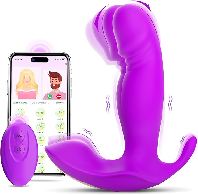 Rose-Shaped App-Controlled Wearable G-Spot Vibrator with 10 Vibration Modes for Women