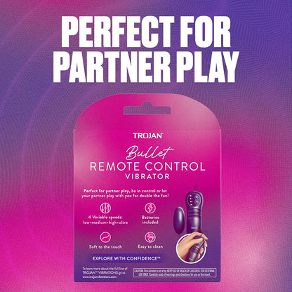 Trojan Vibrations Premium Vibrating Bullet Personal Massager - Discreet and Powerful