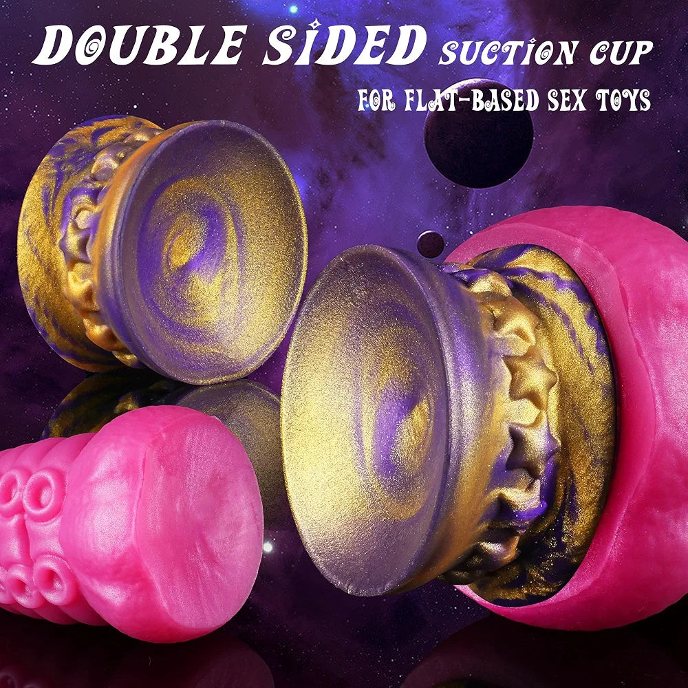Silicone Double-Sided Suction Cup Mount for Flat-Base Dildos and Fantasy Toys