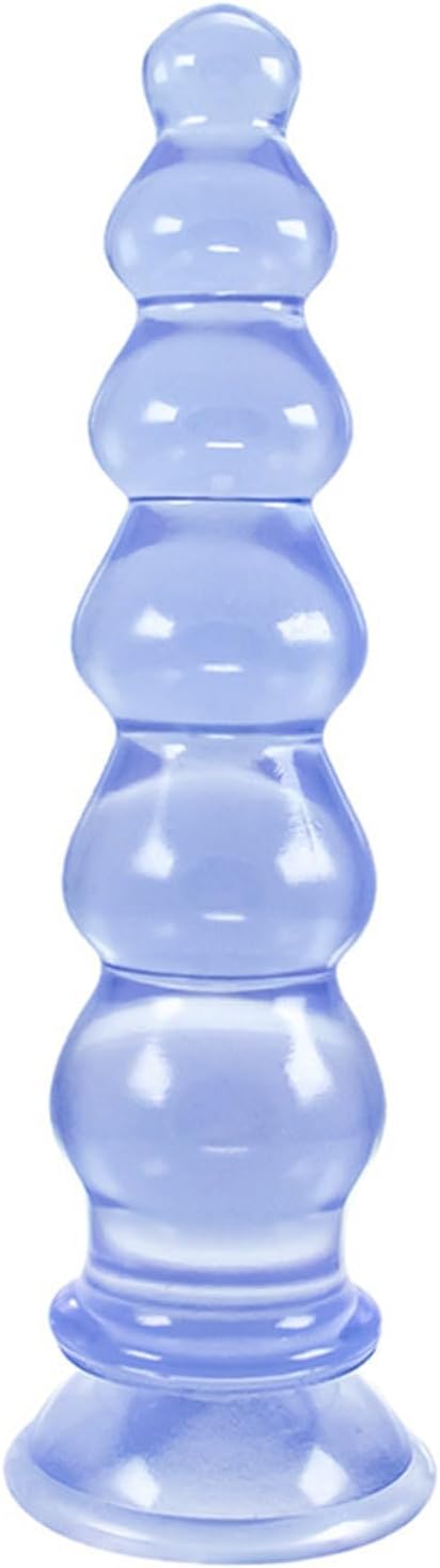 Premium 9.4-Inch Silicone Anal Beads with Suction Base and Clitoral Stimulator