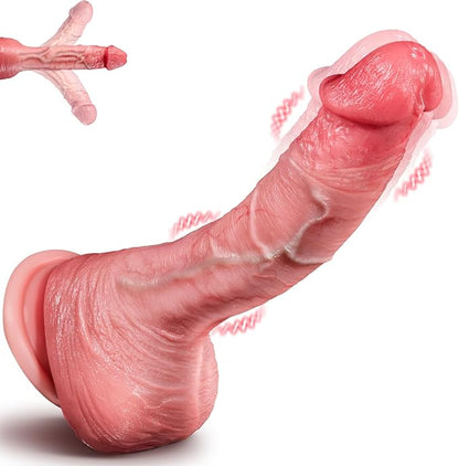 Realistic 5.1" Soft Silicone Curved Dildo with Strong Suction Cup for G-Spot Stimulation