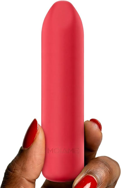 Rechargeable Waterproof Silicone Mini Bullet Vibrator - 10-Mode Purple Lipstick Massager