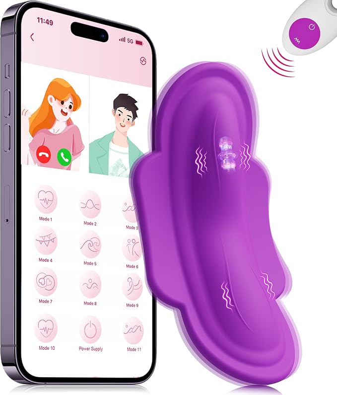 App-Controlled Wearable Clitoral and G-Spot Vibrator for Women and Couples