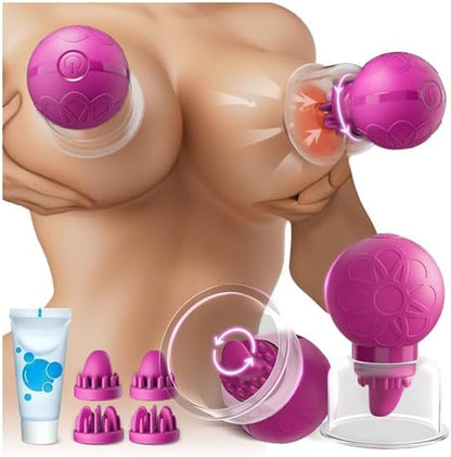 10-Mode Rotating Nipple Suction Stimulator for Enhanced Sensitivity