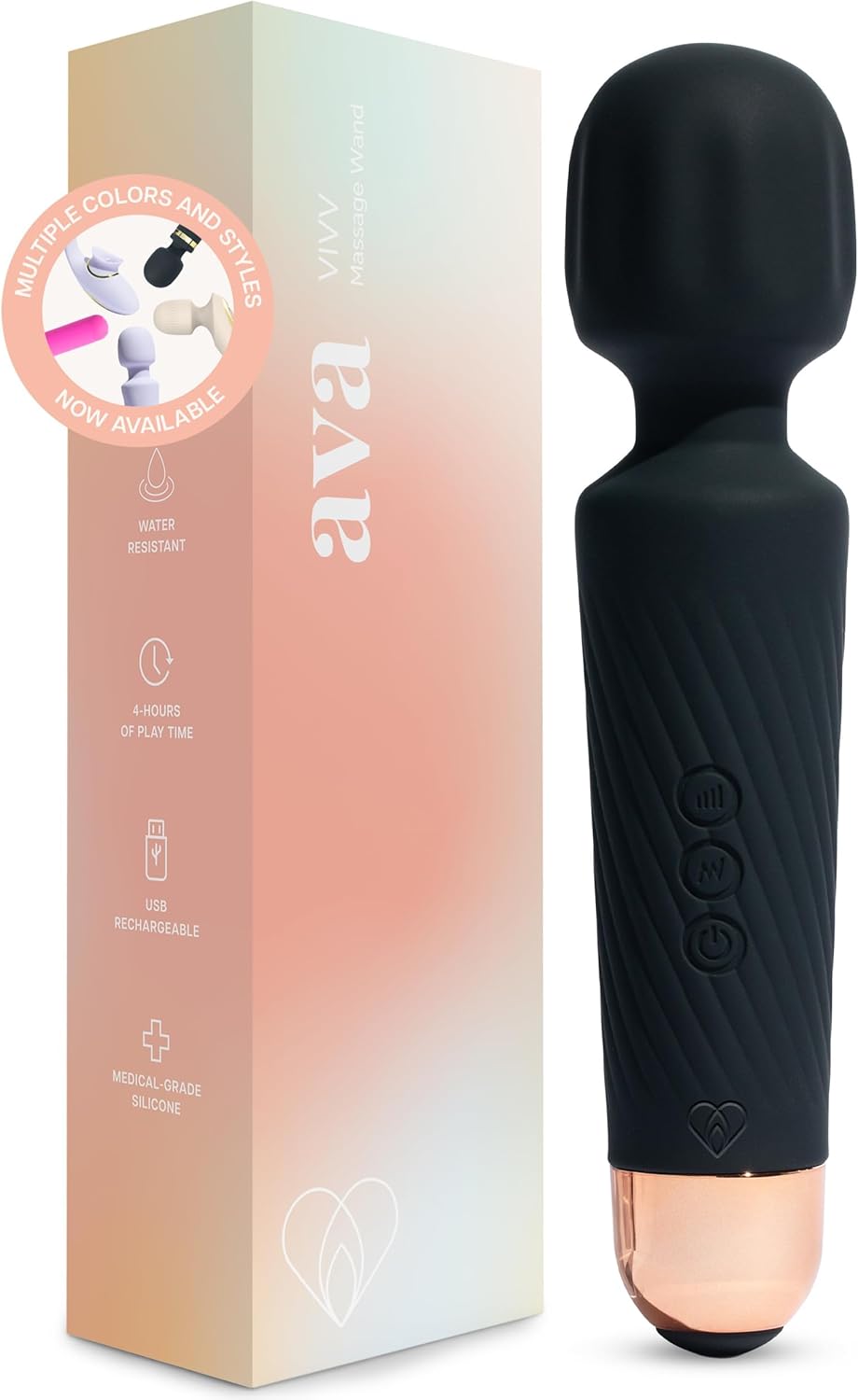 Ava Premium Purple Clitoral Vibrator - 6-Hour Battery, Waterproof Silicone, Multi-Speed Couples Toy