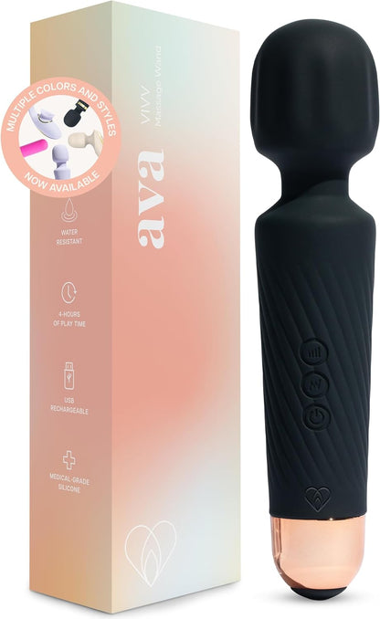 Ava Premium Purple Clitoral Vibrator - 6-Hour Battery, Waterproof Silicone, Multi-Speed Couples Toy