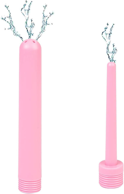 Portable Pink Shower Enema System with Water Control Valve and Nozzle Kit for Personal Hygiene