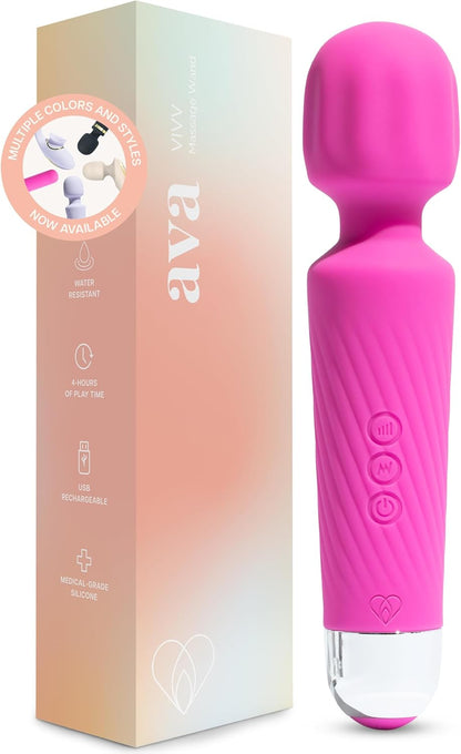 Ava Premium Purple Clitoral Vibrator - 6-Hour Battery, Waterproof Silicone, Multi-Speed Couples Toy