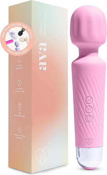 Ava Premium Purple Clitoral Vibrator - 6-Hour Battery, Waterproof Silicone, Multi-Speed Couples Toy