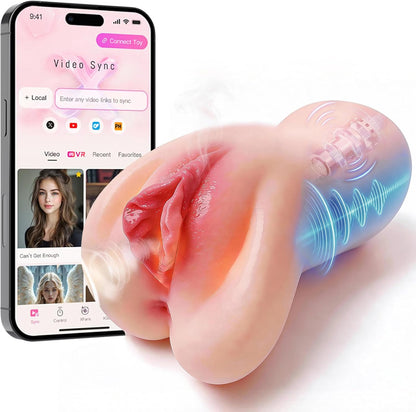 Realistic 2-in-1 Dual-Channel Male Masturbator with Vagina and Anal Simulation