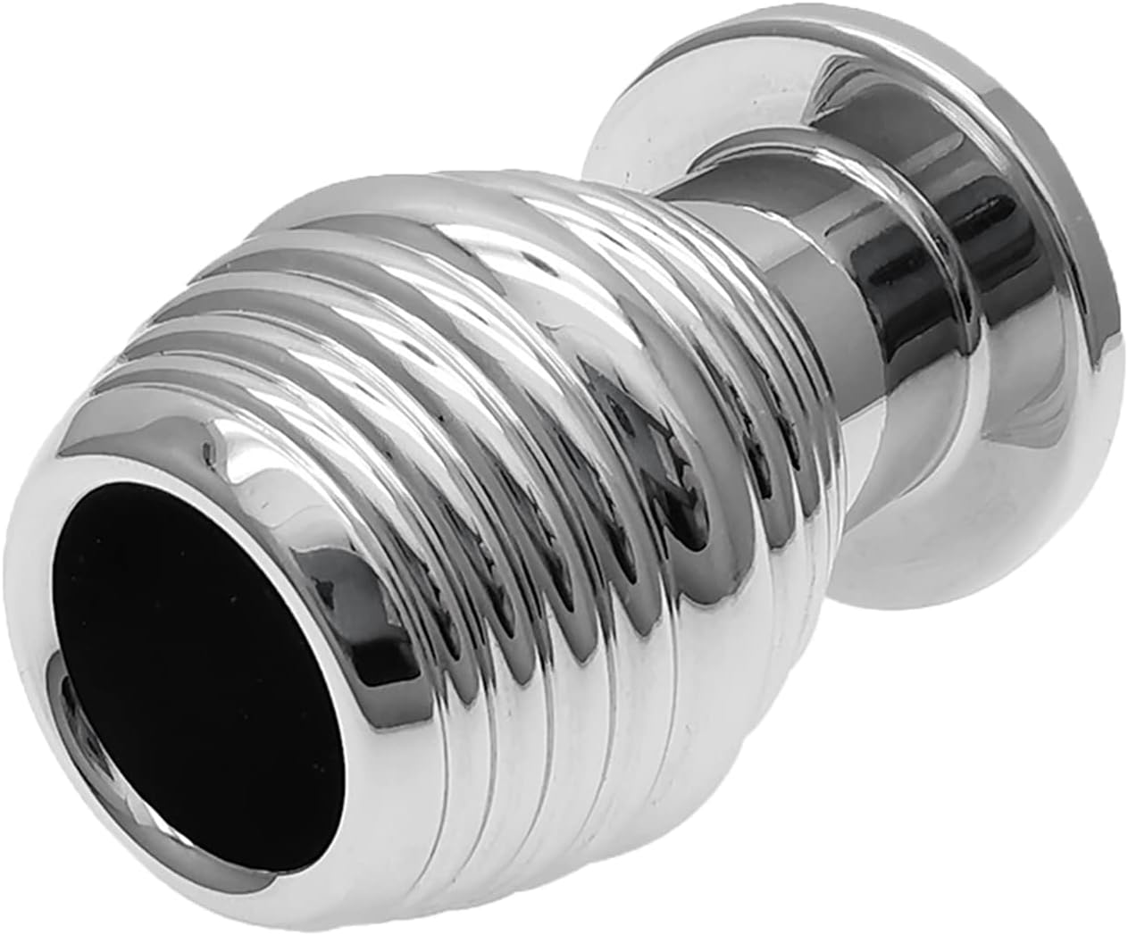 Stainless Steel Hollow Anal Plug with Enema Flushing System for Anal Training and Expansion