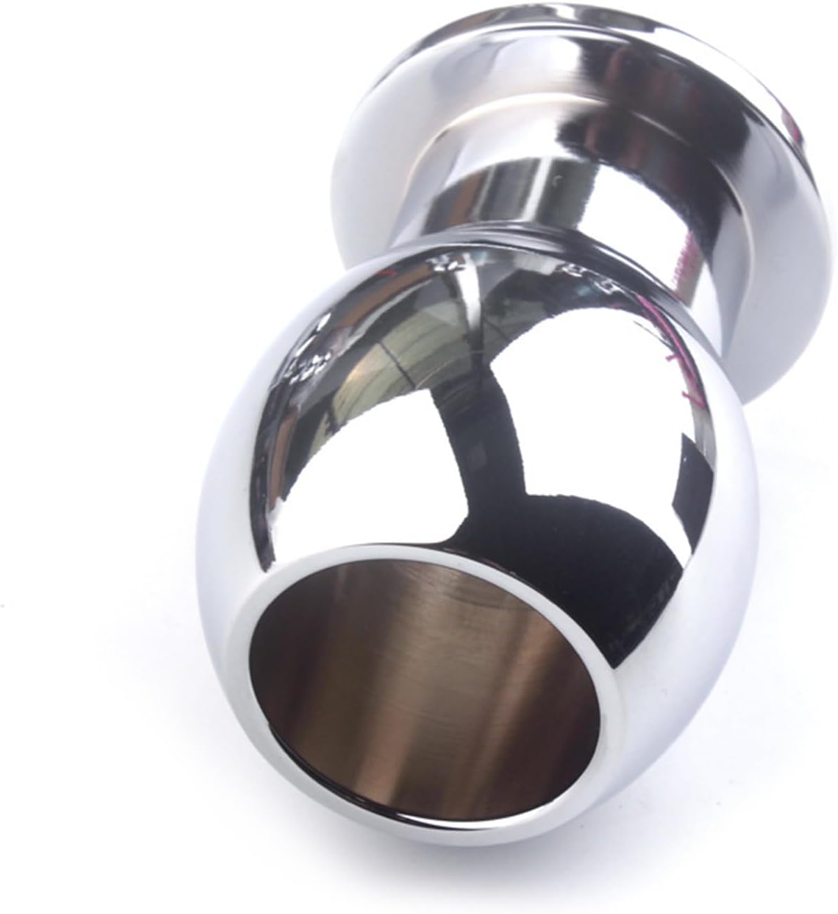 Stainless Steel Hollow Anal Plug with Enema Flushing System for Anal Training and Expansion