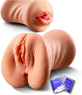 3-in-1 Realistic Male Masturbator: 7.1" Textured Stroker with Mouth, Vagina, and Anus for Endurance Training