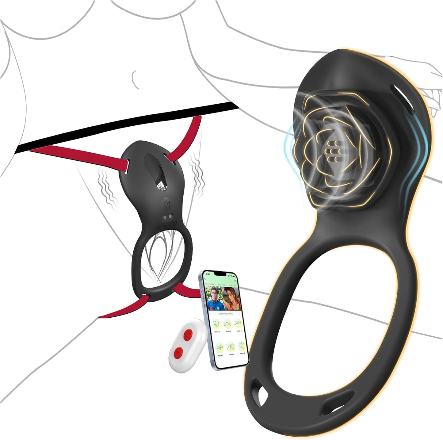 Heart-Shaped Remote-Controlled Wearable Panty Vibrator for Couples